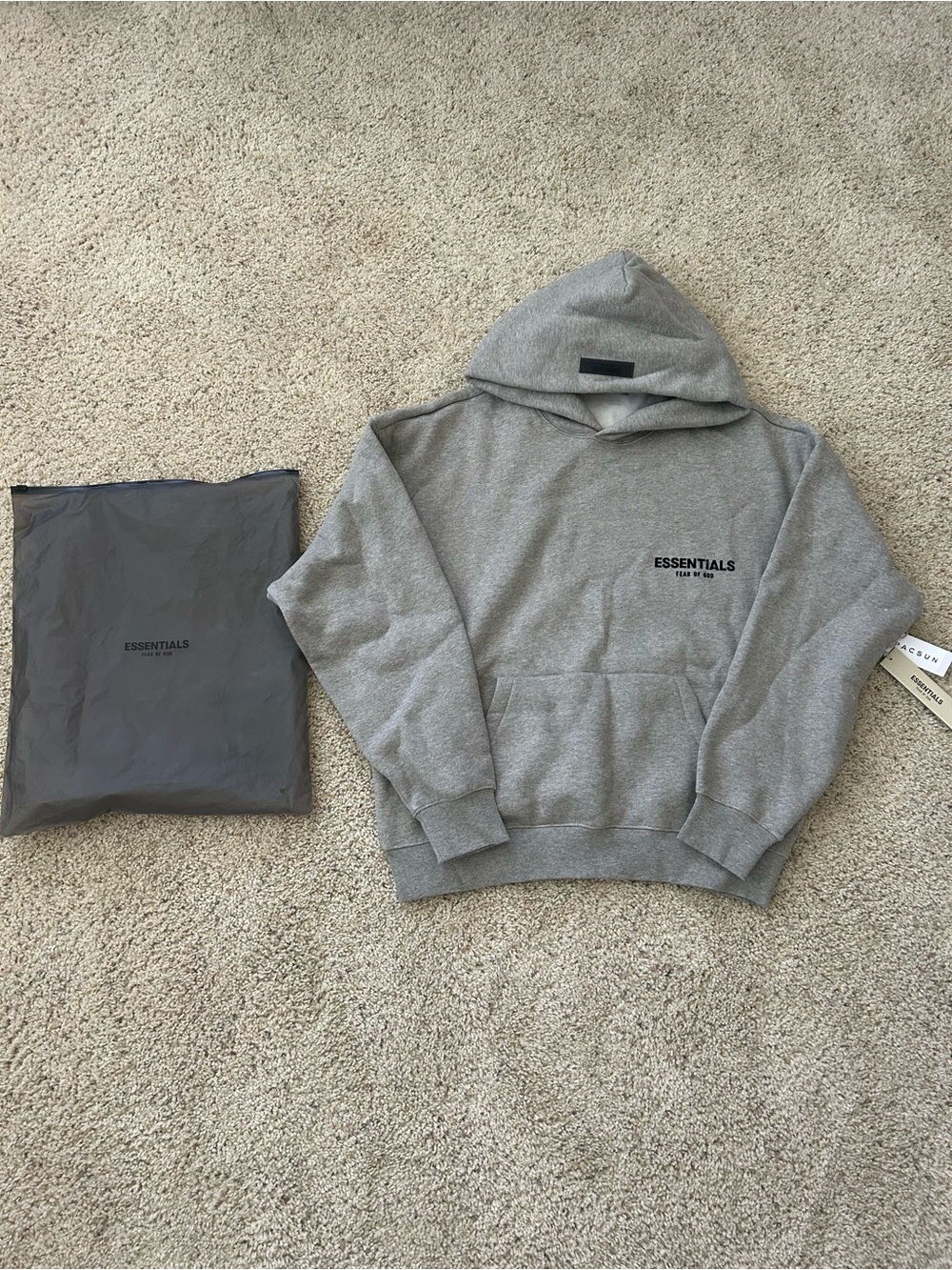 ESSENTIALS dark oatmeal grey Pullover Hoodie